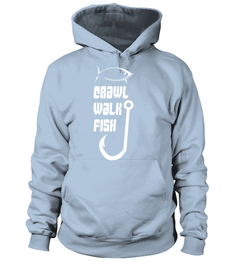 Crawl - walk - fish Fisherman Design Women's Hoodie