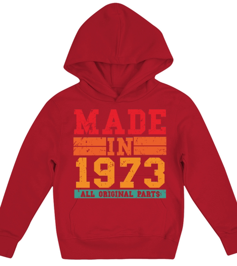 1973 Birthday Vintage Saying Kids Hoodie
