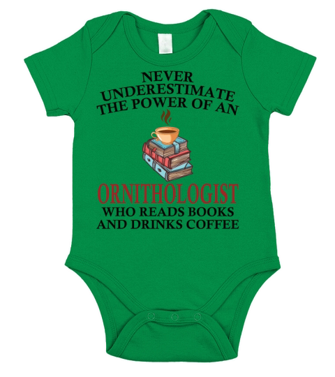 Ornithologist Reading Books And Coffee Lover Short Sleeve Baby One-Piece
