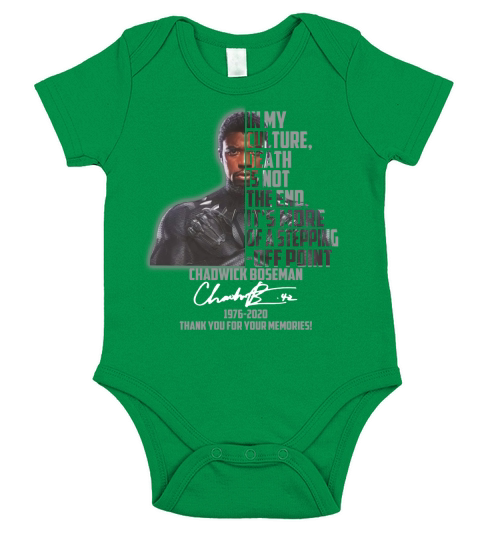 Chadwick Boseman Signature 1976 2020 Thank You For Your Memories Short Sleeve Baby One-Piece