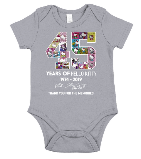 45 years of Hello Kitty 1974 2019 thank you for the memories Short Sleeve Baby One-Piece