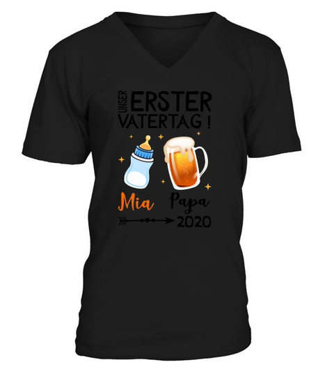 UNSER ERSTER VATERTAG V-Neck T-shirt