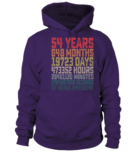 54th Birthday Shirt Vintage Retro Countdown Women's Hoodie