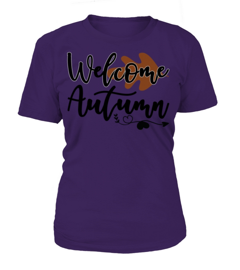 Welcome autumn with heart decoration maple leaf Women's T-Shirt