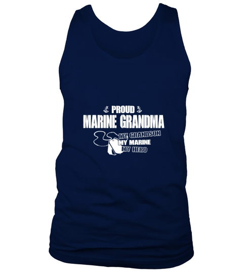 Proud Marine Grandma My Grandson Hero Tank Top Unisex