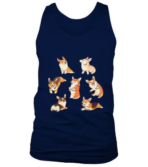 Lovey Corgi in pink Men's Tank Top