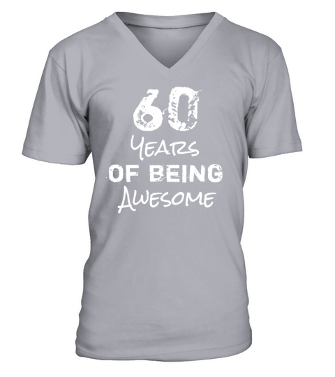 60th Birthday Awesome Men's V-Neck T-shirt