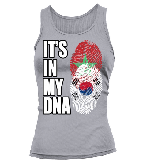 South Korean And Moroccan Mix DNA Flag Heritage Women's Tank Top