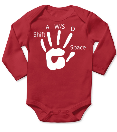 Shift space Gambling Gamer Nerd Gift Game Long Sleeve Baby One-Piece