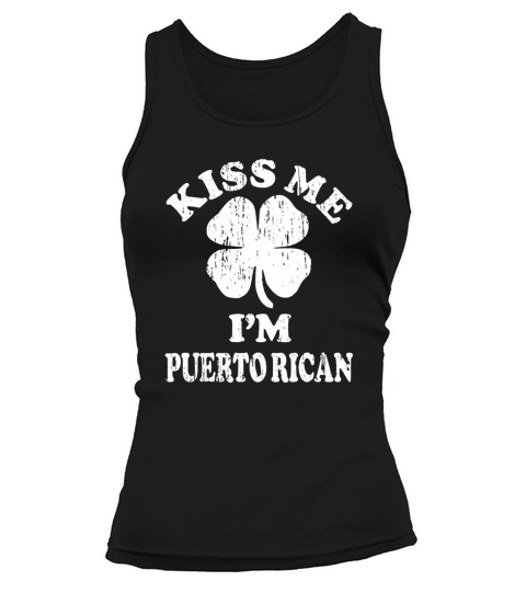 Original Vintage kiss me i’m Puerto Rican shamrock st patricks day shirt Tank top Woman