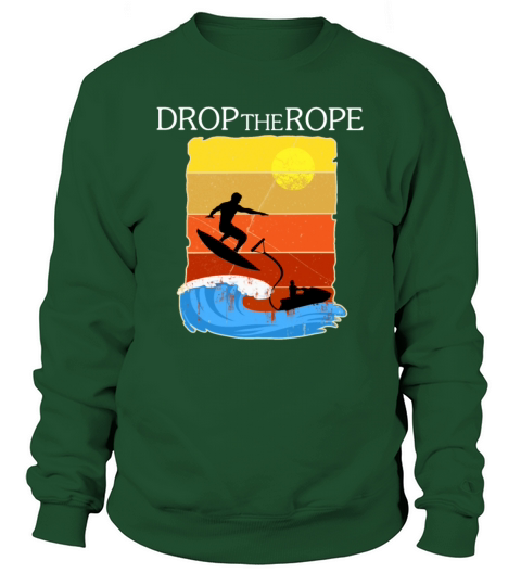 Wake Surfing Drop The Rope Gift Print Boat Lake Women's Sweatshirt