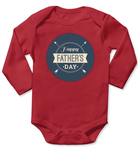 Happy Fathers Day Gift Present From Everyone Long Sleeve Baby One-Piece