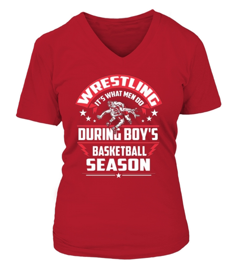 WRESTLING WHAT MEN DO V-neck T-Shirt Woman