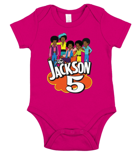 The Jackson 5 chibi characters shirt Short Sleeve Baby One-Piece