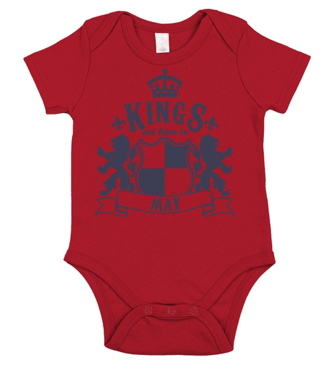 Kings are born in May Short Sleeve Baby One-Piece