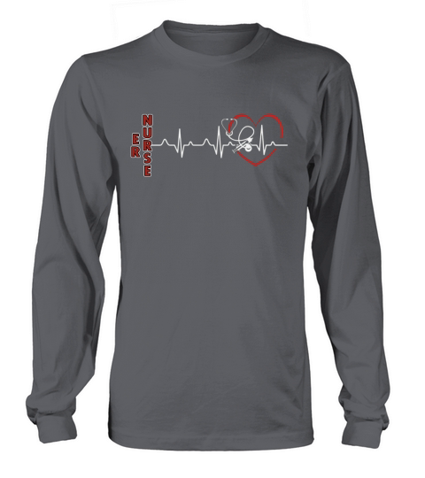 ER Nurse Heartbeat Hoodie Women's Long Sleeve