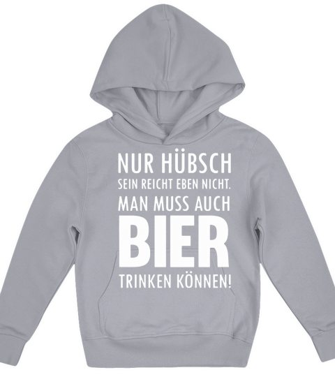 Nur hübsch sein reicht nicht - Ladies V-Neck Kids Hoodie