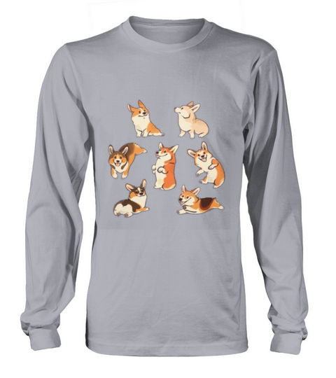 Lovey Corgi in pink Women's Long Sleeve