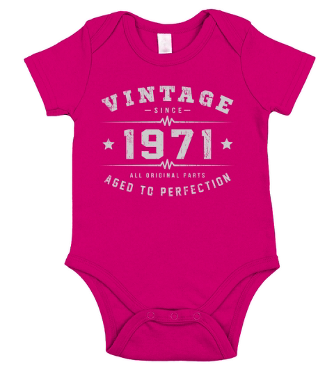 1971 Aged To Perfection Short Sleeve Baby One-Piece