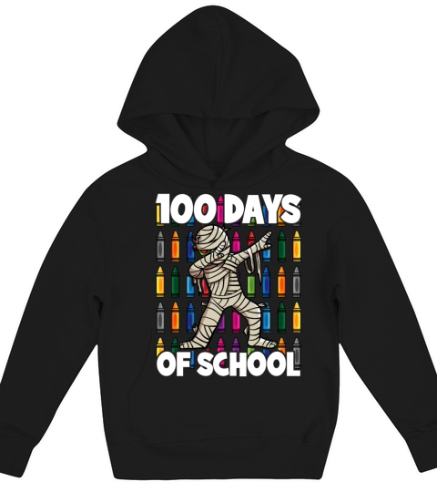 100 Days of School Dabbing Mummy Kids Hoodie