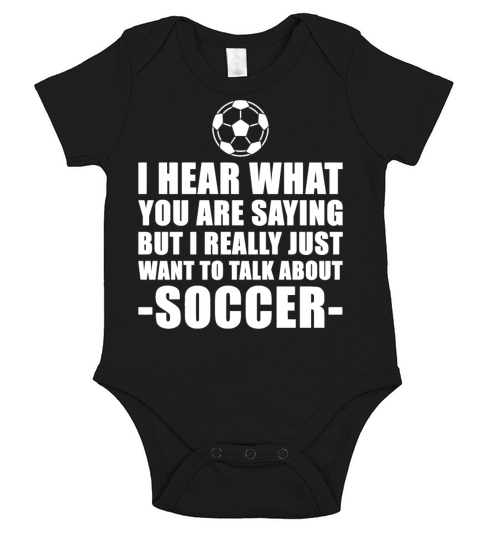 Soccer - cute soccer for boys or girls - funny s Short Sleeve Baby One-Piece