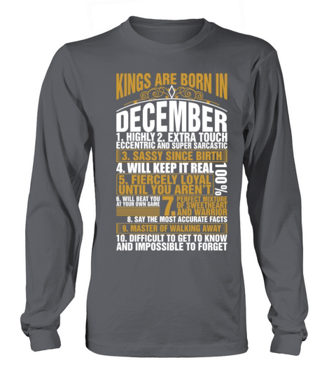Kings Are Born In December Men's Long Sleeve