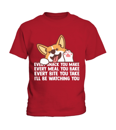 Ill be watching you Funny Pet Corgi Dog Shirt Kids T-Shirt