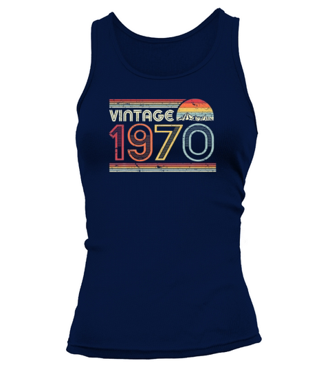 50th Birthday Gift Shirt Classic Vintage 1970 Women's Tank Top