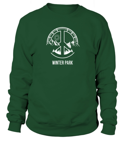 Winter Park Colorado Fan Peace Sign Snowboard Ski Women's Sweatshirt