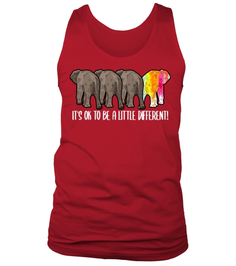 Autism Elephant Its in Oaky to be a little differe Tank Top Unisex