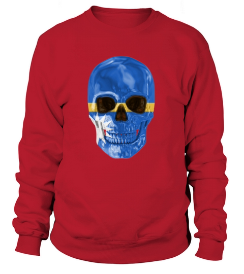 Skull Flag Of Nauru Women's Sweatshirt