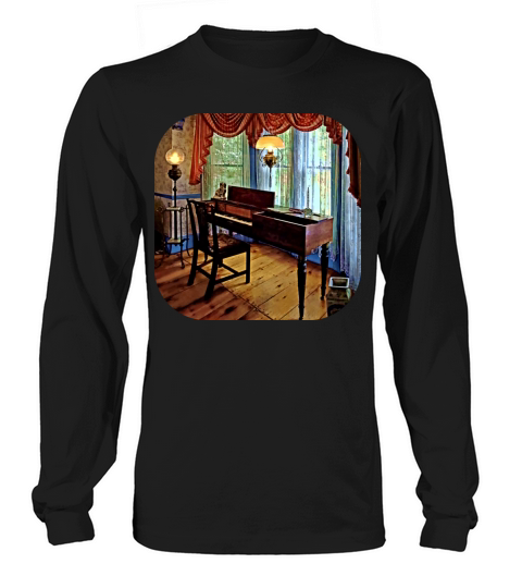Square Piano in Parlor Men's Long Sleeve