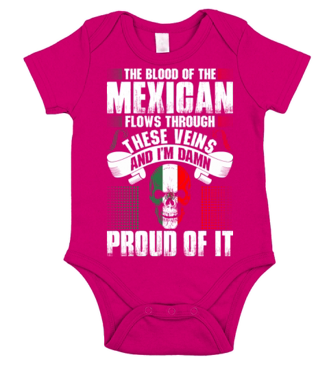 The Blood Of The Mexican Proud Of It Short Sleeve Baby One-Piece