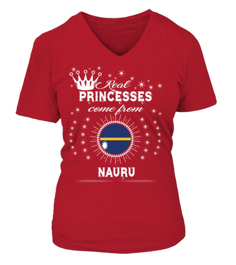 queen love princesses NAURU Women's V-Neck T-shirt