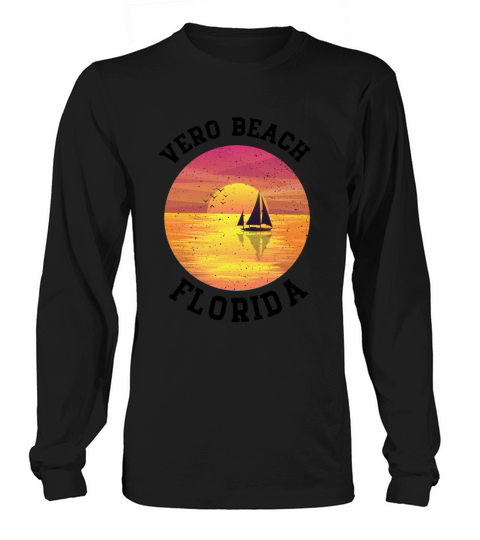 Vintage Vero Beach Florida Retro Women's Long Sleeve