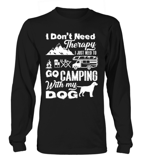 Camping With My Dog Shirt Women's Long Sleeve