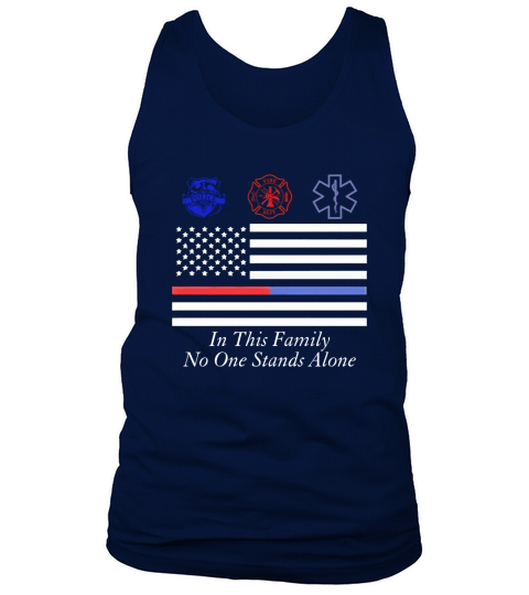 In this family no one stands alone American flag Tank Top Unisex