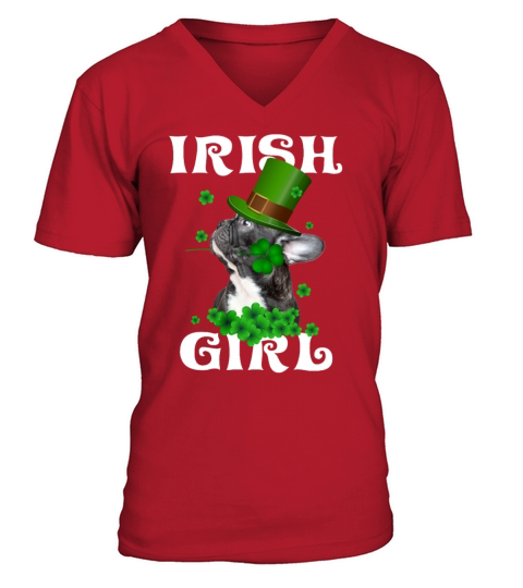 Frenchie Saint Patricks Day Gift For Frenchies Men's V-Neck T-shirt