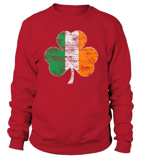 Vintage Distressed Irish Flag Shamrock Women's Sweatshirt