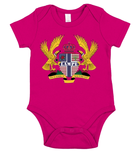 Lampe Family Crest For American People - Lampe Family T-Shirt, Hoodie, Sweatshirt Short Sleeve Baby One-Piece