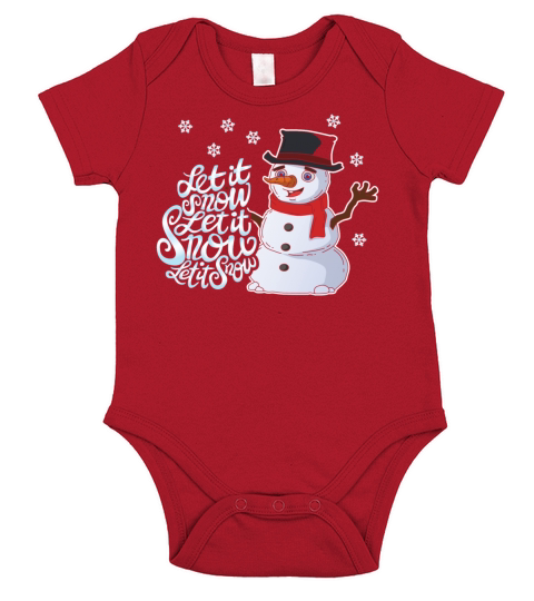 Snowman Let it Snow Short Sleeve Baby One-Piece