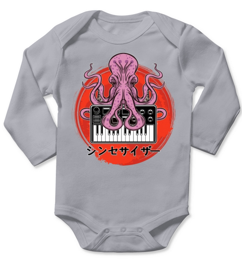 Modular Synthesizer Octopus Techno Acid Keyboard Long Sleeve Baby One-Piece