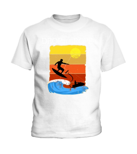 Wake Surfing Drop The Rope Gift Print Boat Lake Kids T-Shirt