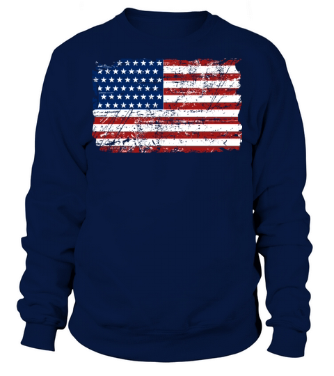 USA Flag - Vintage Look Men's Sweatshirt
