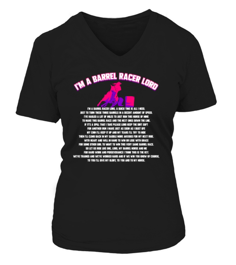 Im a Barrel Racer Lord - Barrel Racing Prayer Women's V-Neck T-shirt