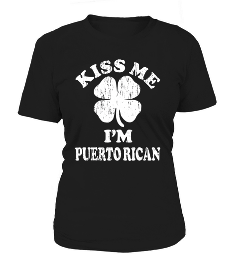 Original Vintage kiss me i’m Puerto Rican shamrock st patricks day shirt Women's T-Shirt