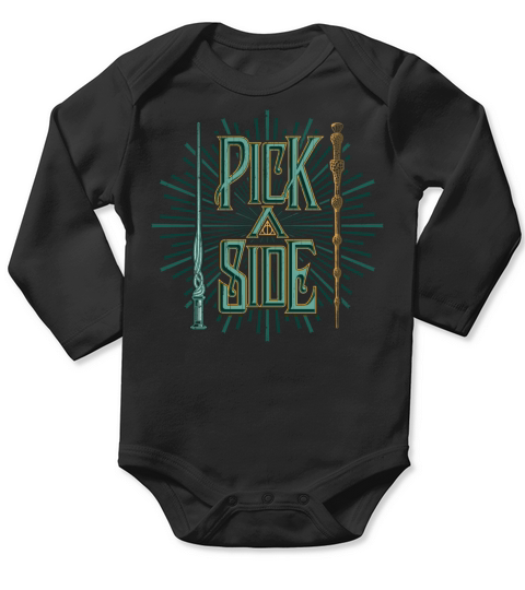 Fantastic Beasts Pick A Side Wands Long Sleeve Baby One-Piece
