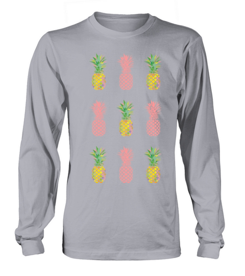 AD Pineapple Pattern Color Women's Long Sleeve