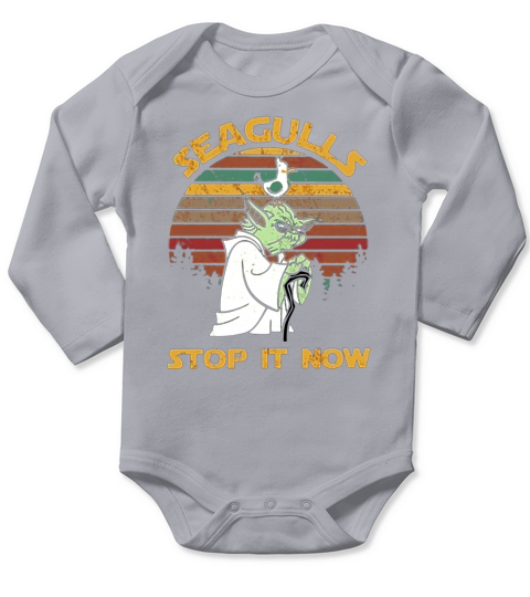 Yoda Seagulls stop it now shirt Long Sleeve Baby One-Piece
