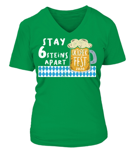 Oktoberfest 2020 Bavarian 6 Stein Apart Beer Octob Women's V-Neck T-shirt
